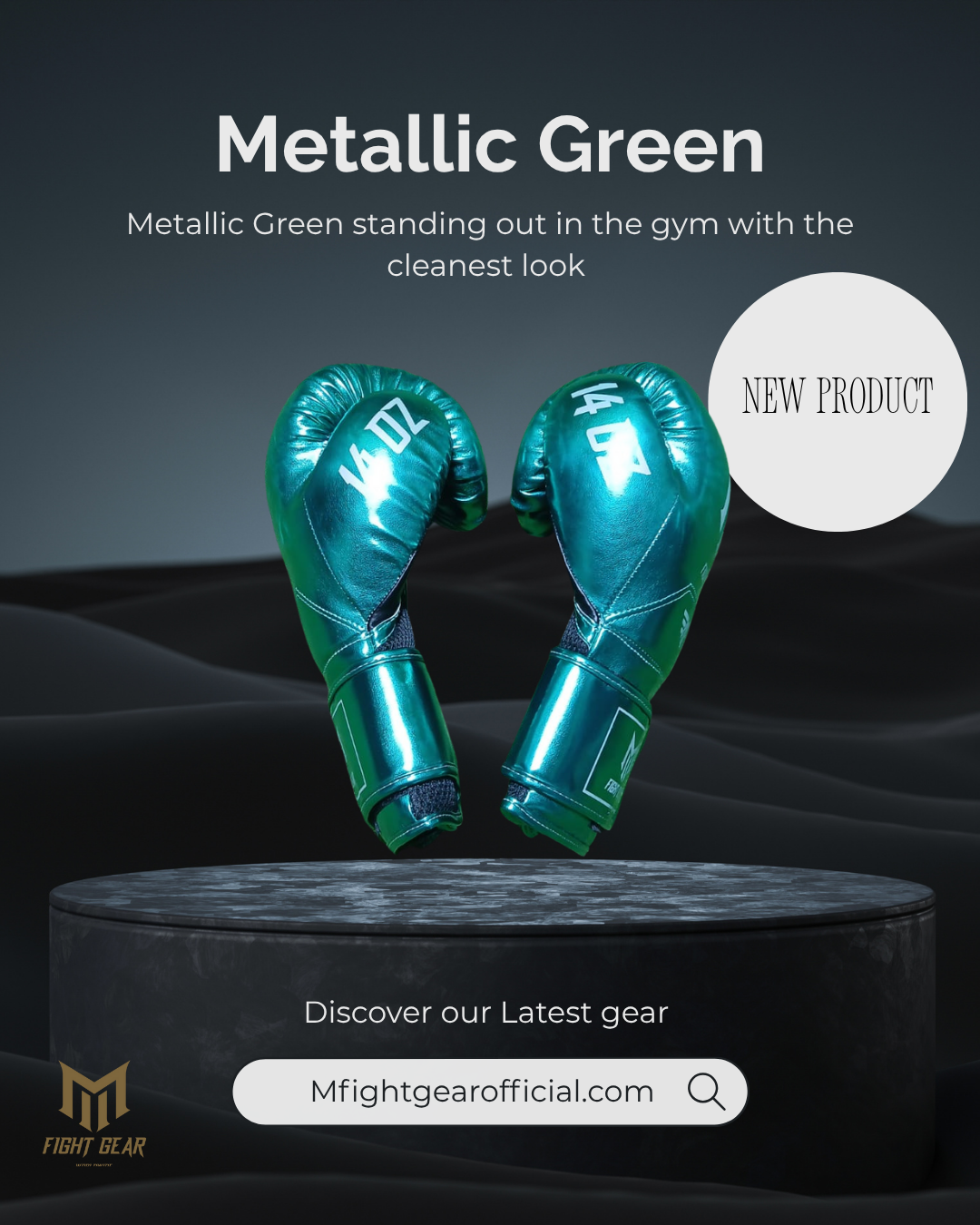 Metallic Green Boxing Gloves – M Fight Gear