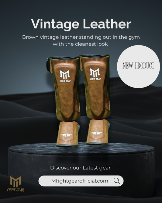 Vintage Leather Shin Pads – M Fight Gear
