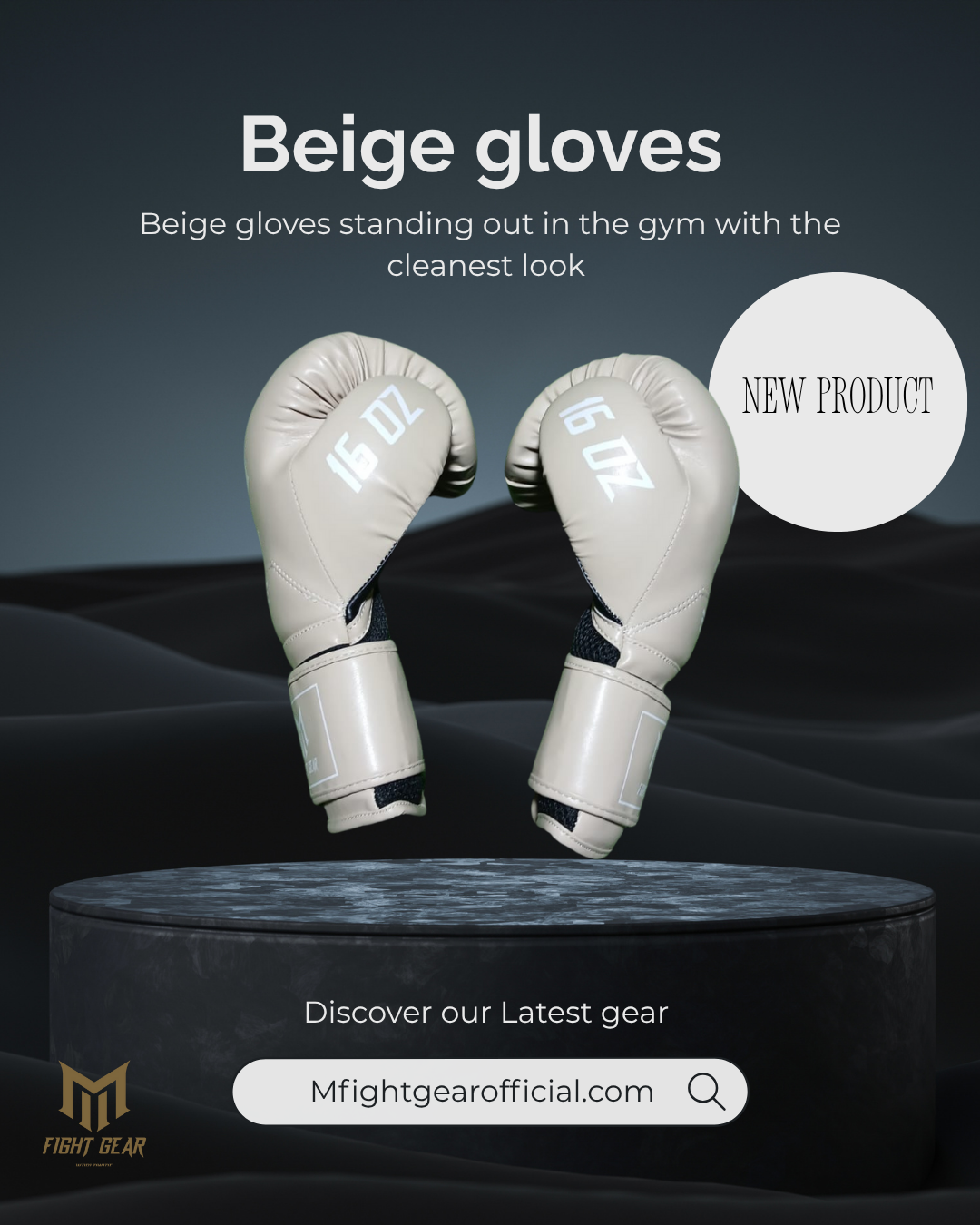 Beige Boxing Gloves – M Fight Gear