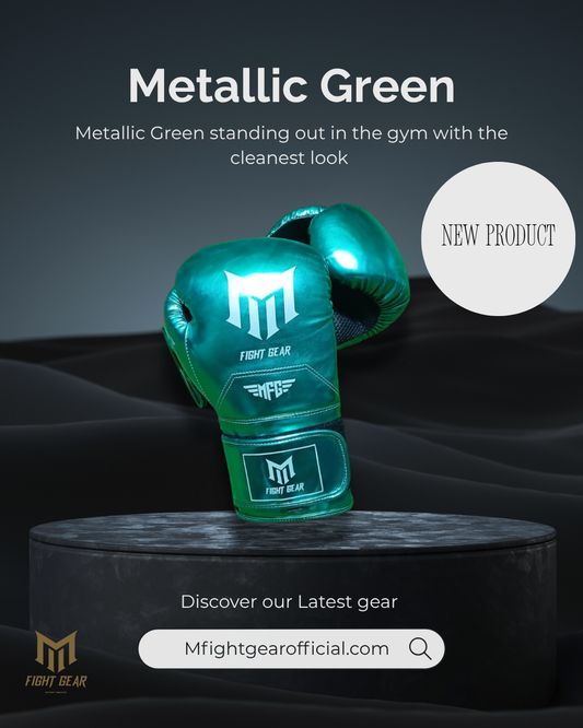 Metallic Green Boxing Gloves – M Fight Gear