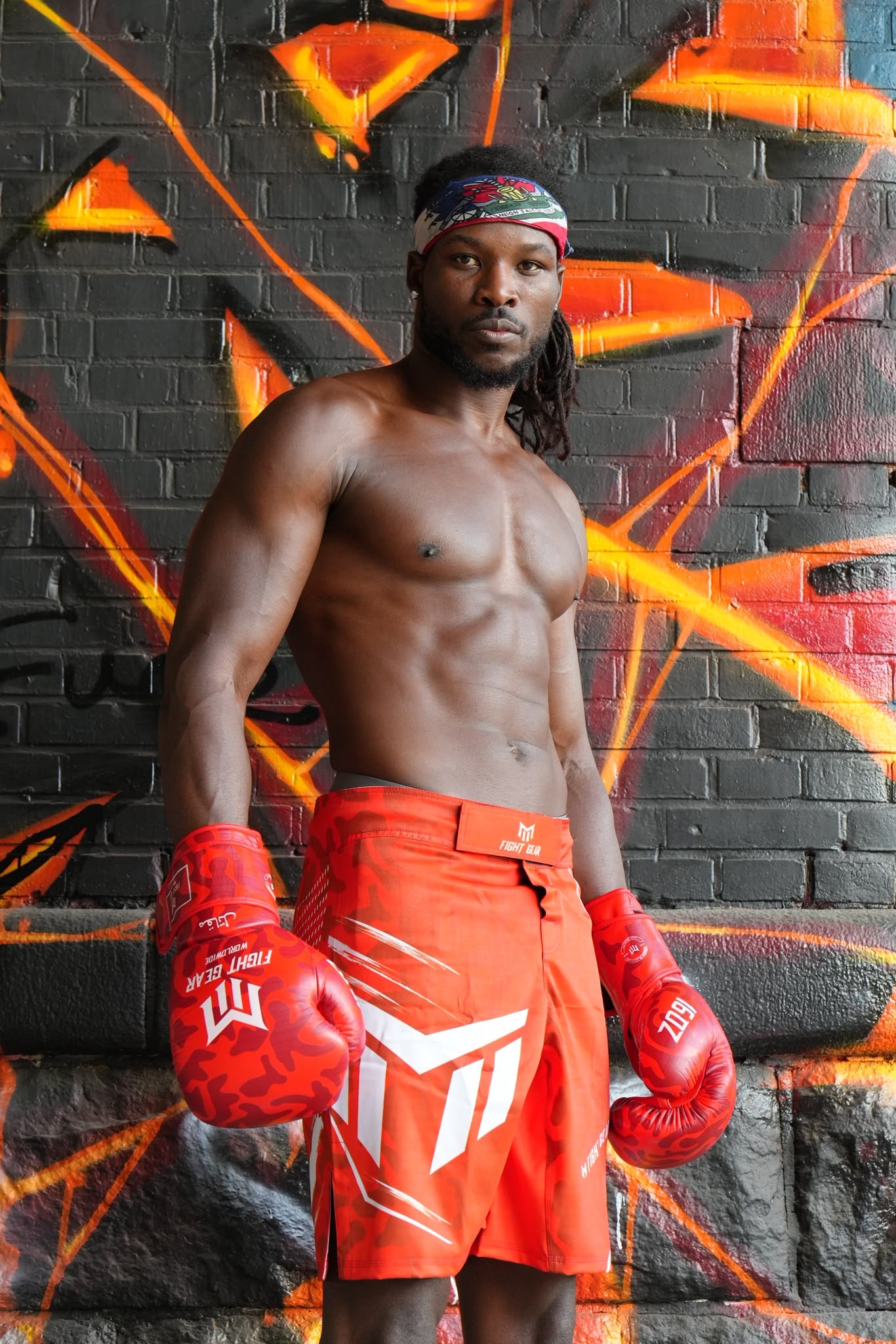 Red Camo MMA Shorts